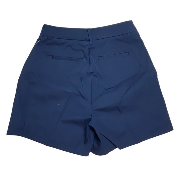 NWT 41 Hawthorn Women's Navy Blue Pleated Shorts Size 10 - Picture 2 of 4